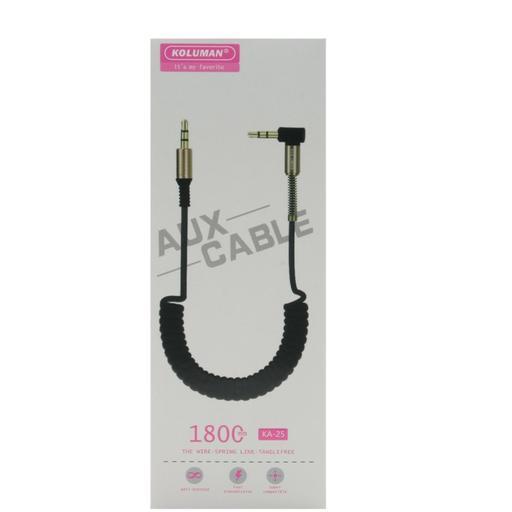 کابل aux شرکتی کلومن سرفلزی فنری و دارای فنر ضد نویز